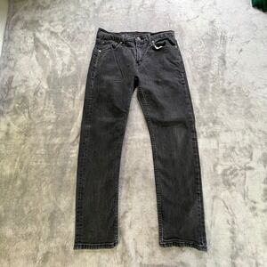 Levi's 502 Taper Fit Jeans Mens 30x30 (Meas. 30x27) Black Faded Denim 29507-0001